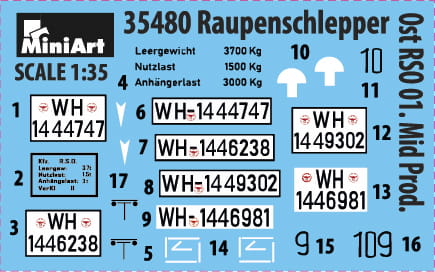 Ciągnik Steyr Raupenschlepper Ost RSO/01 Mid Production 35480 MiniArt
