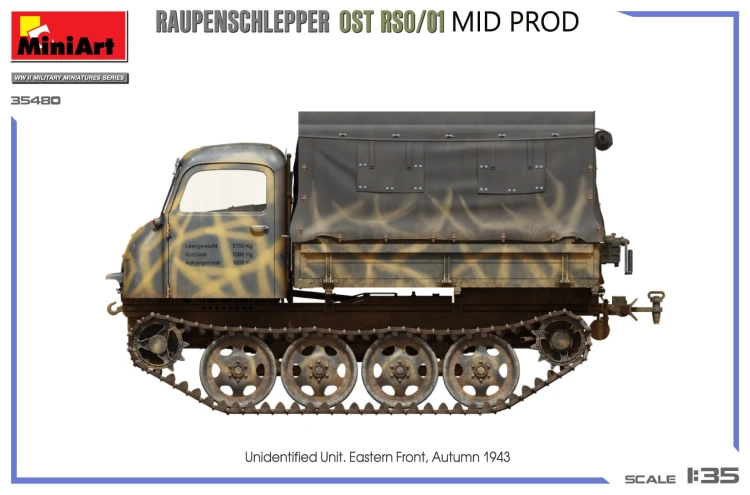 Ciągnik Steyr Raupenschlepper Ost RSO/01 Mid Production 35480 MiniArt