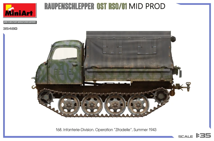 Ciągnik Steyr Raupenschlepper Ost RSO/01 Mid Production 35480 MiniArt