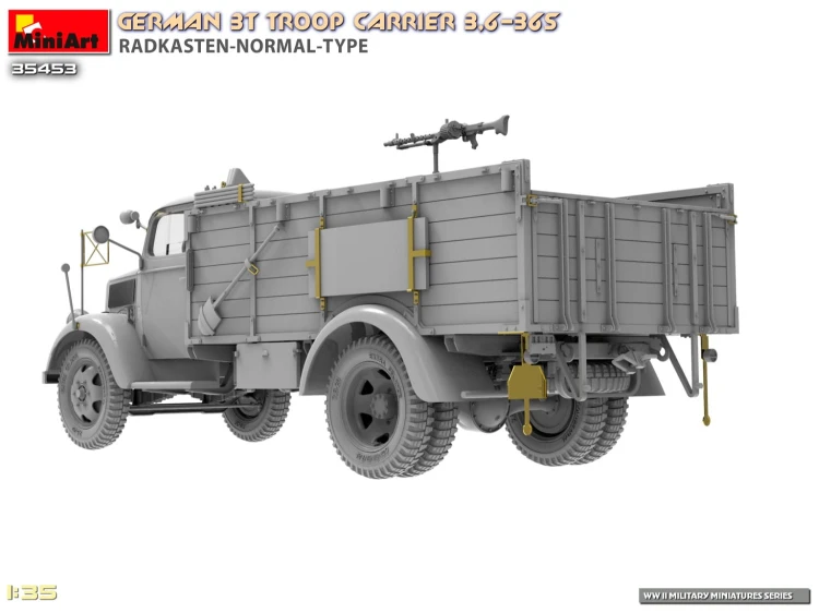 Ciężarówka wojskowa Opel Blitz German 3t Troop Carrier 3.6-36S 35453 MiniArt