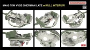 Czołg M4A3 76W VVSS Sherman Late Full Interior Upgrade Version RM-5136 RFM