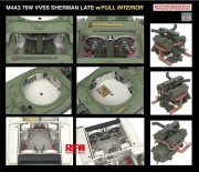 Czołg M4A3 76W VVSS Sherman Late Full Interior Upgrade Version RM-5136 RFM
