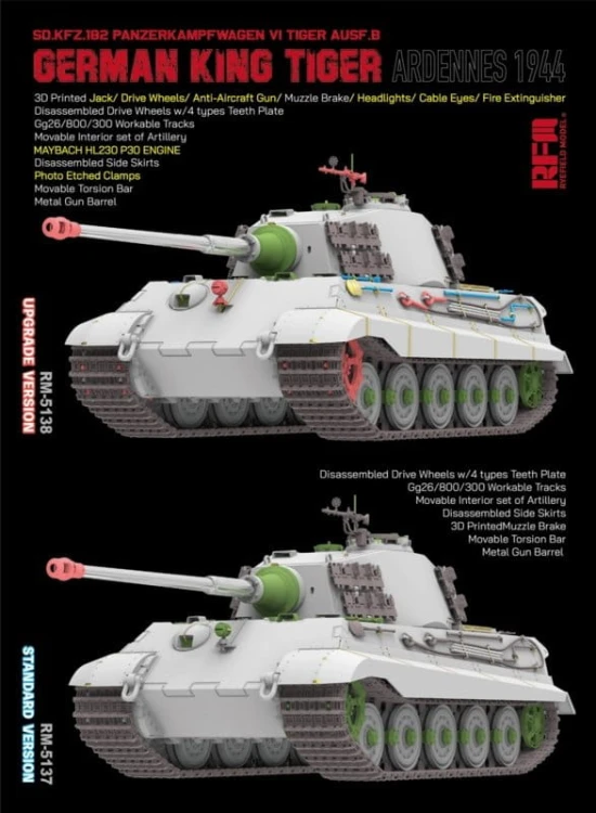Czołg King Tiger Sd.Kfz.182 PzKpfw VI Ausf.B Upgrade Version RM-5138 RFM