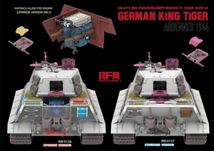Czołg King Tiger Sd.Kfz.182 PzKpfw VI Ausf.B Upgrade Version RM-5138 RFM