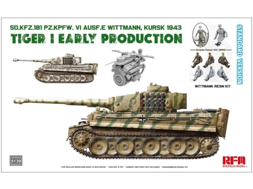 Czołg Tiger I Sd.Kfz.181 PzKpfw VI Ausf.E Early Standard Version RM-5139 RFM