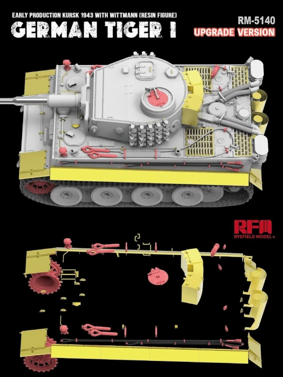 Czołg Tiger I Sd.Kfz.181 PzKpfw VI Ausf.E Early Upgrade Version RM-5140 RFM