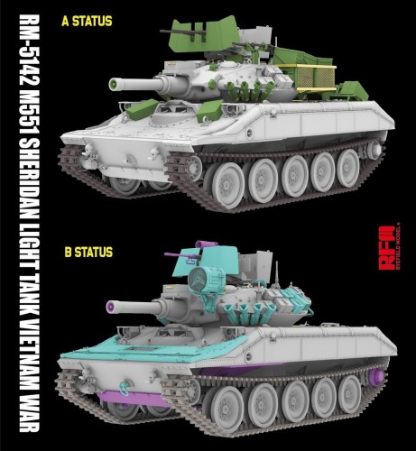 Czołg M551 Sheridan Light Tank Vietnam War RM-5142 RFM