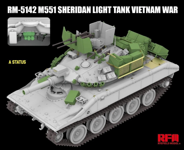 Czołg M551 Sheridan Light Tank Vietnam War RM-5142 RFM