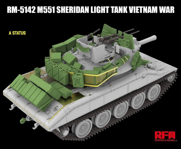 Czołg M551 Sheridan Light Tank Vietnam War RM-5142 RFM