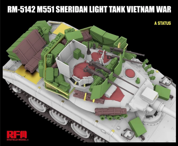 Czołg M551 Sheridan Light Tank Vietnam War RM-5142 RFM