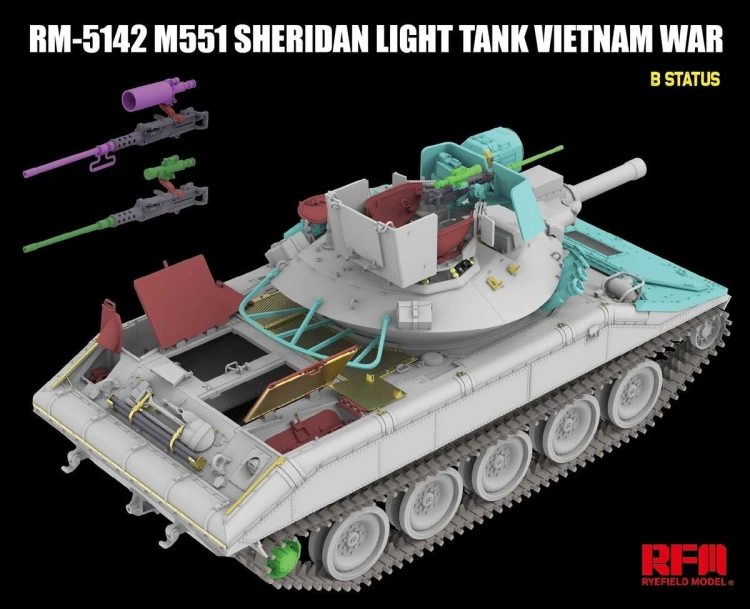 Czołg M551 Sheridan Light Tank Vietnam War RM-5142 RFM
