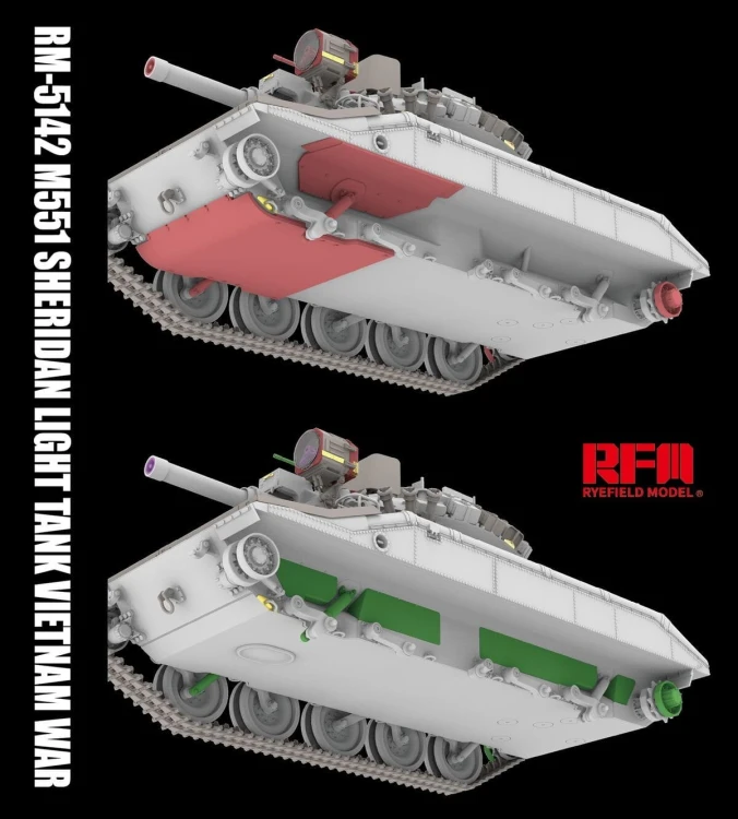 Czołg M551 Sheridan Light Tank Vietnam War RM-5142 RFM