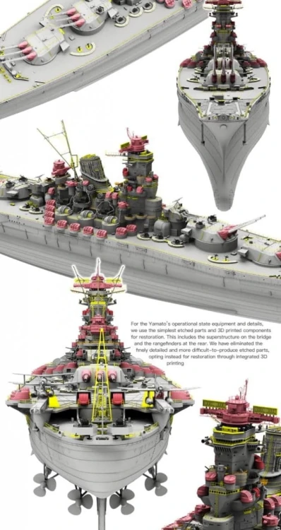 Okręt pancernik Yamato Imperial Japanese Navy Battleship BS-004 Border