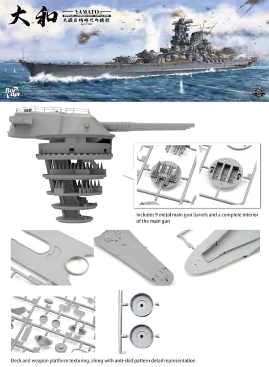 Okręt pancernik Yamato Imperial Japanese Navy Battleship BS-004 Border