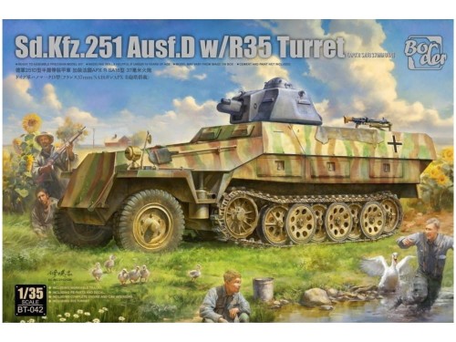 Transporter opancerzony Sd.Kfz.251 Ausf.D w/R35 Turret BT-042 Border