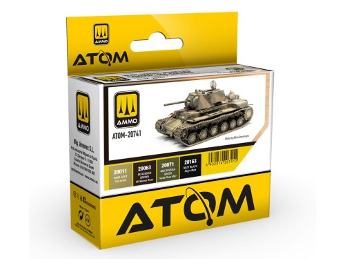 Zestaw farb akrylowych WWII Soviet Vehicles Camouflage Colors ATOM-20741 AMMO Mig Jimenez