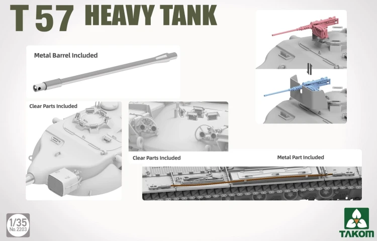 Czołg T57 Heavy Tank 2203 Takom