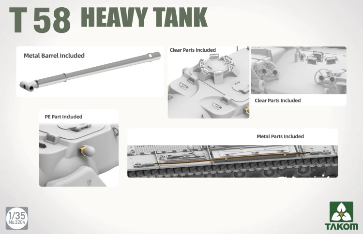 Czołg T58 Heavy Tank 2204 Takom