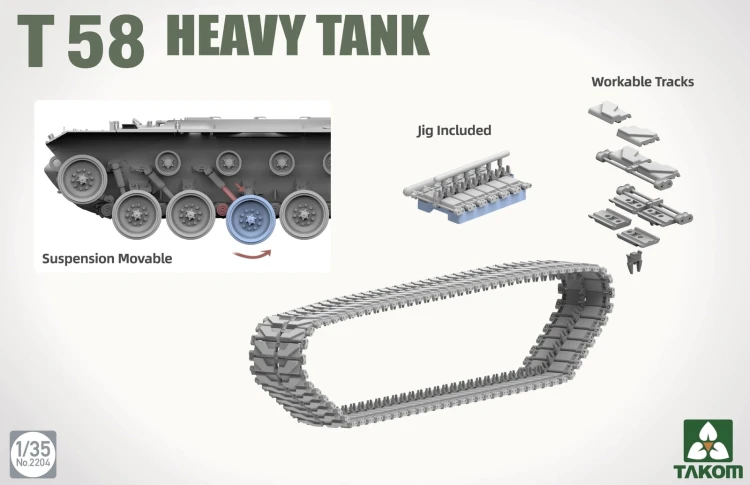 Czołg T58 Heavy Tank 2204 Takom