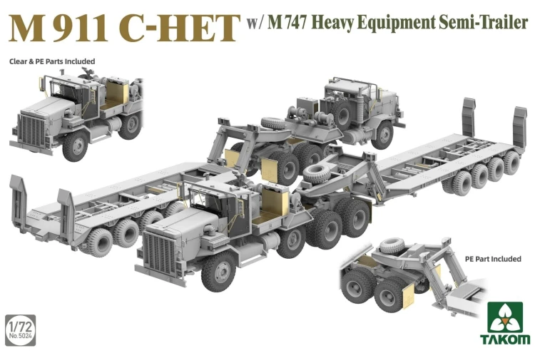 Ciągnik M911 C-HET w/ M747 Heavy Equipment Semi-Trailer 5024 Takom