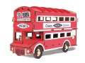 Brytyjski autobus piętrowy składanka drewniana puzzle 3D HG-B025 Hongtai Toys