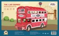 Brytyjski autobus piętrowy składanka drewniana puzzle 3D HG-B025 Hongtai Toys