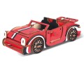 Samochód sportowy Cabrio składanka drewniana puzzle 3D HG-B027 Hongtai Toys