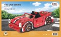 Samochód sportowy Cabrio składanka drewniana puzzle 3D HG-B027 Hongtai Toys
