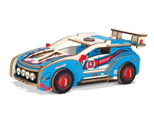 Samochód rajdowy składanka drewniana puzzle 3D HG-B029 Hongtai Toys