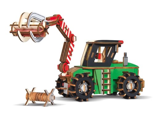 Ładowarka leśna Forester składanka drewniana puzzle 3D HG-B030 Hongtai Toys