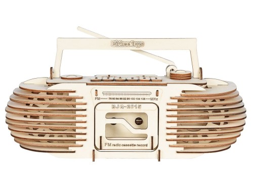 Radiomagnetofon składanka drewniana puzzle 3D HG-D025 Hongtai Toys