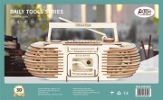 Radiomagnetofon składanka drewniana puzzle 3D HG-D025 Hongtai Toys
