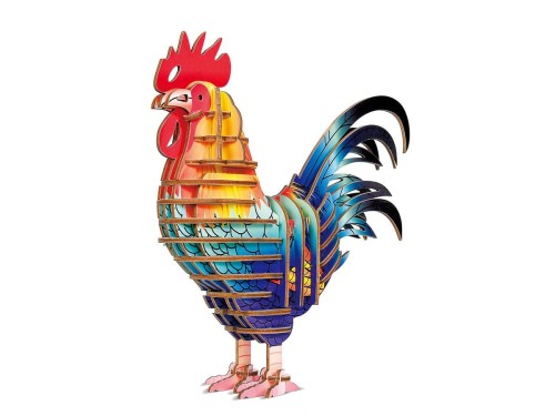 Duży kogut składanka drewniana puzzle 3D HG-G043 Hongtai Toys
