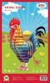 Duży kogut składanka drewniana puzzle 3D HG-G043 Hongtai Toys