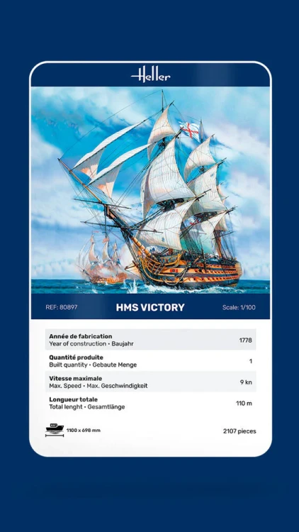 Statek żaglowiec HMS Victory 80897 Heller