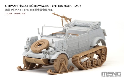 VW Volkswagen Pkw.K1 Kubelwagen Type 155 Half-Track VS-018 Meng