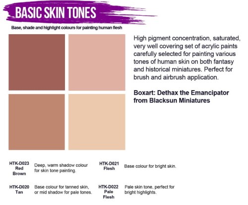 Zestaw farb akrylowych Basic Skin Tones HTK-DS04 Hataka