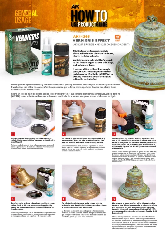 Verdigris Effect tekstura efekt patyny AK11265 AK Interactive