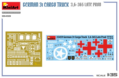 Ciężarówka wojskowa Opel Blitz 3t 3,6-36S Late Production 35459 MiniArt