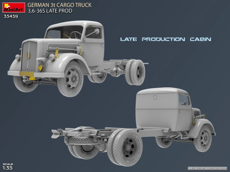 Ciężarówka wojskowa Opel Blitz 3t 3,6-36S Late Production 35459 MiniArt