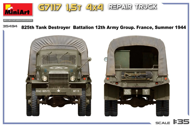 Ciężarówka wojskowa Chevrolet G7117 1.5t 4×4 Repair Truck 35494 MiniArt