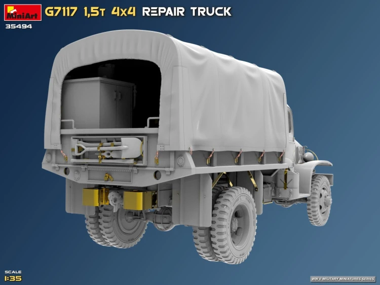 Ciężarówka wojskowa Chevrolet G7117 1.5t 4×4 Repair Truck 35494 MiniArt