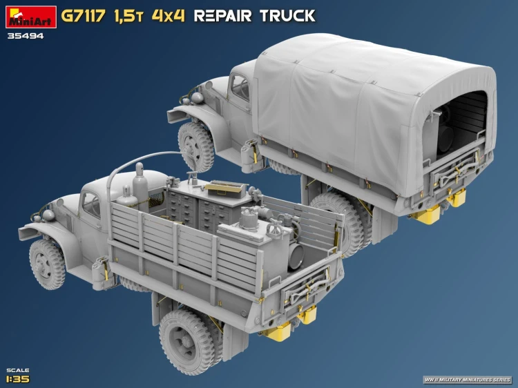 Ciężarówka wojskowa Chevrolet G7117 1.5t 4×4 Repair Truck 35494 MiniArt
