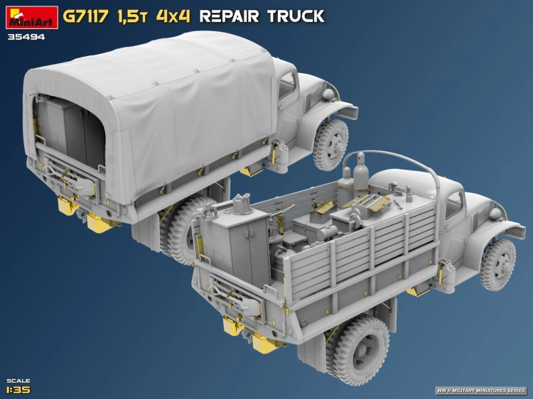 Ciężarówka wojskowa Chevrolet G7117 1.5t 4×4 Repair Truck 35494 MiniArt