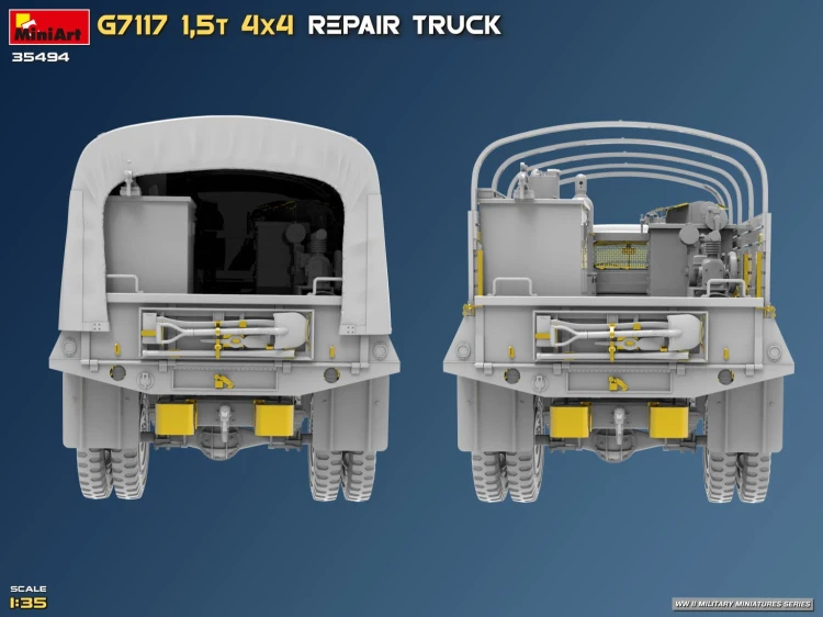 Ciężarówka wojskowa Chevrolet G7117 1.5t 4×4 Repair Truck 35494 MiniArt