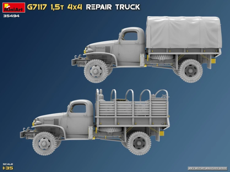 Ciężarówka wojskowa Chevrolet G7117 1.5t 4×4 Repair Truck 35494 MiniArt