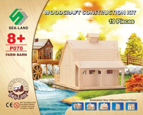 Stodoła składanka drewniana puzzle 3D P070 Sea-Land
