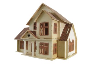 Wiejski domek składanka drewniana puzzle 3D