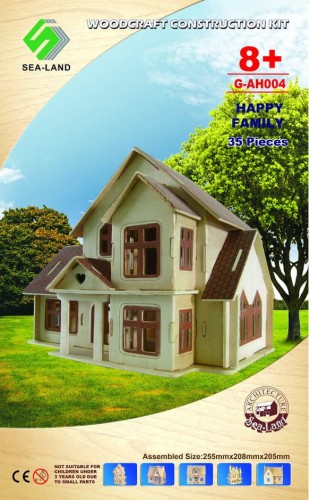 Wiejski domek składanka drewniana puzzle 3D G-AH004 Sea-Land