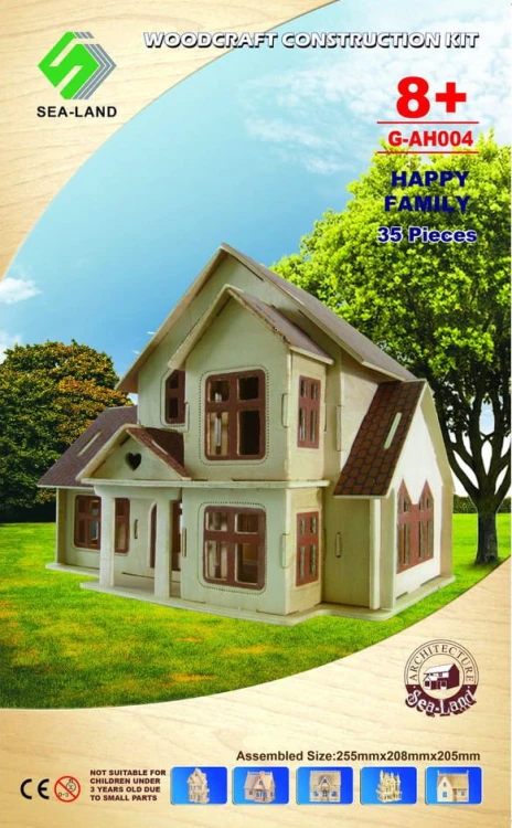 Wiejski domek składanka drewniana puzzle 3D G-AH004 Sea-Land